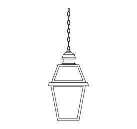 Deckenleuchte Roma Nr. 90310 | viereckig mit Kettenbefestigung